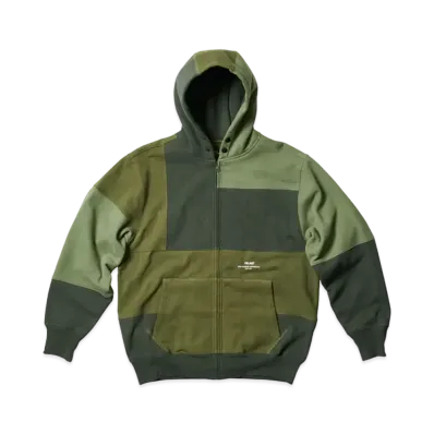 PALACE Engineered Garments Heavy Patchwork Zip Hood "Olive"