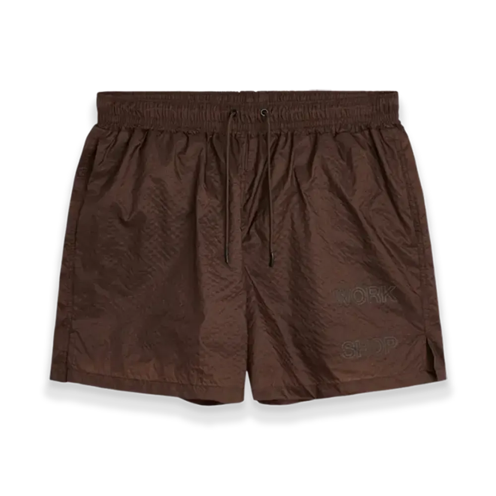 OUR LEGACY Work Shop Running Shorts Ripstop "Dark Brown"