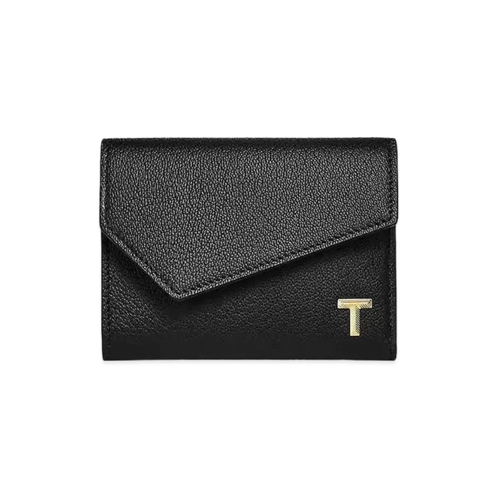 Tiffany & Co. Tiffany T Wallet In Leather "Black"