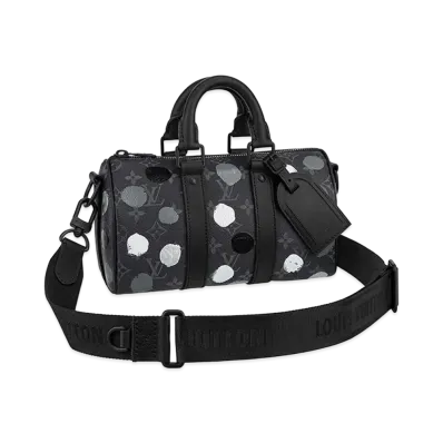Louis Vuitton x Yayoi Kusama Keepall Bandouliere 25 Monogram Eclipse Painted Dots