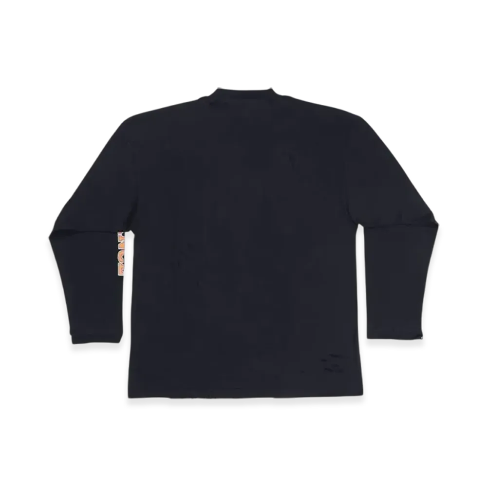 BALENCIAGA Women's Maison BALENCIAGA Oversized Long Sleeve T-Shirt "Black"