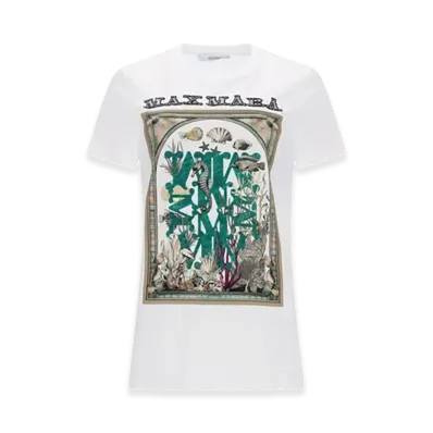 Max Mara Women's Spadino Con Stampa T-Shirt "White"