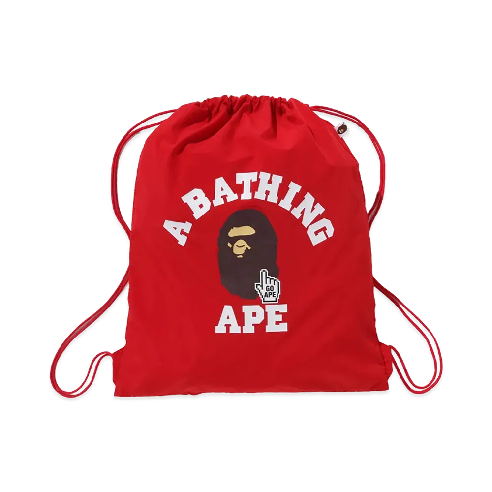 A BATHING APE Go Ape Pointer College Knapsack "Red"