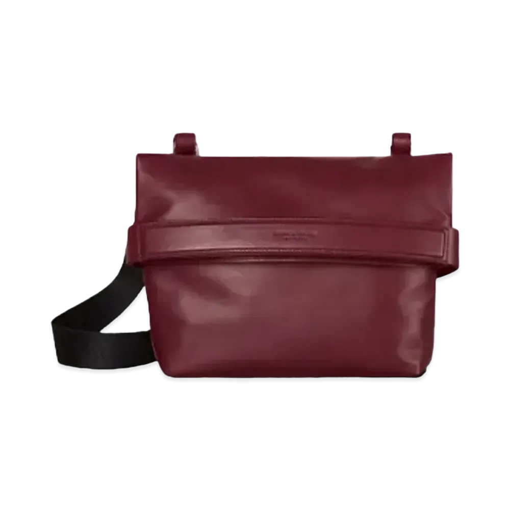 Bottega Veneta Small Paper Calfskin Crossbody Bag "Bordeaux"