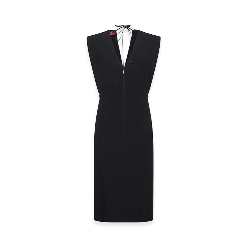 GUCCI Women's Crepe Dress "Black"
