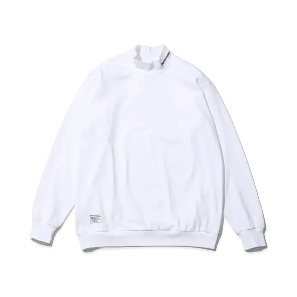 FreshServiceSport Double Jersey Dry Tech L/S Mock Neck Tee "White"