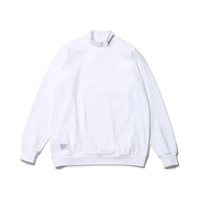 FreshServiceSport Double Jersey Dry Tech L/S Mock Neck Tee "White"