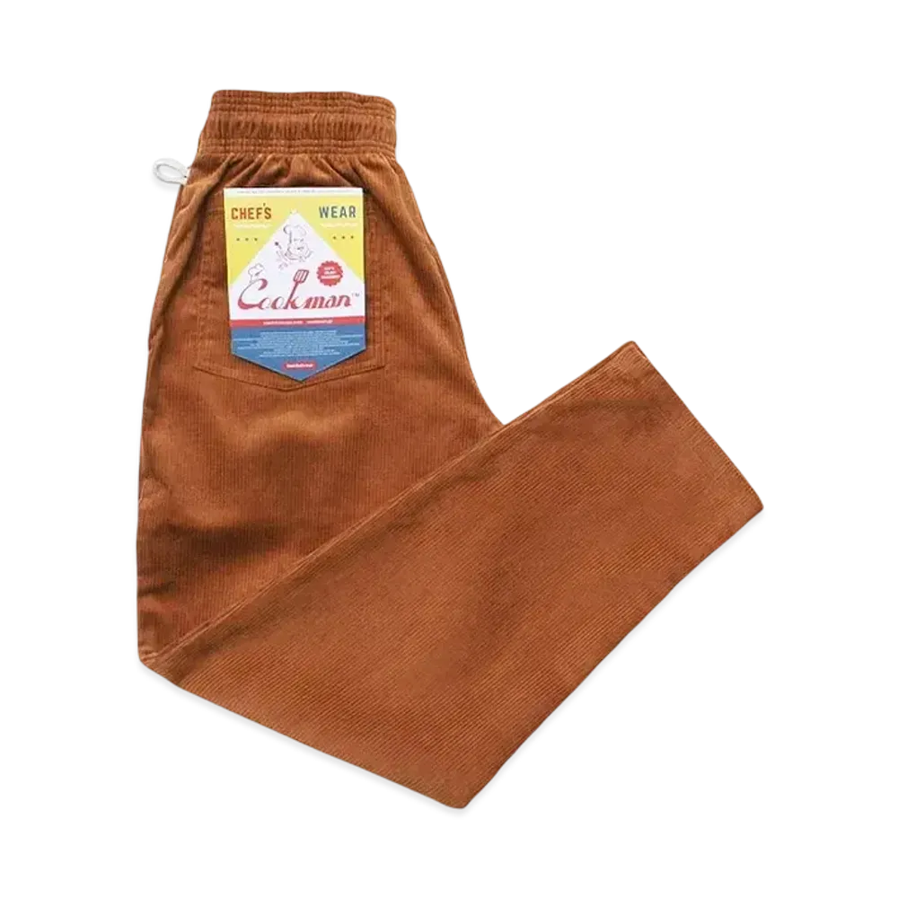 COOKMAN Chef Pants Corduroy "Brown"