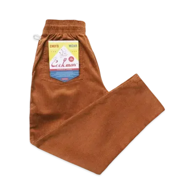 COOKMAN Chef Pants Corduroy "Brown"