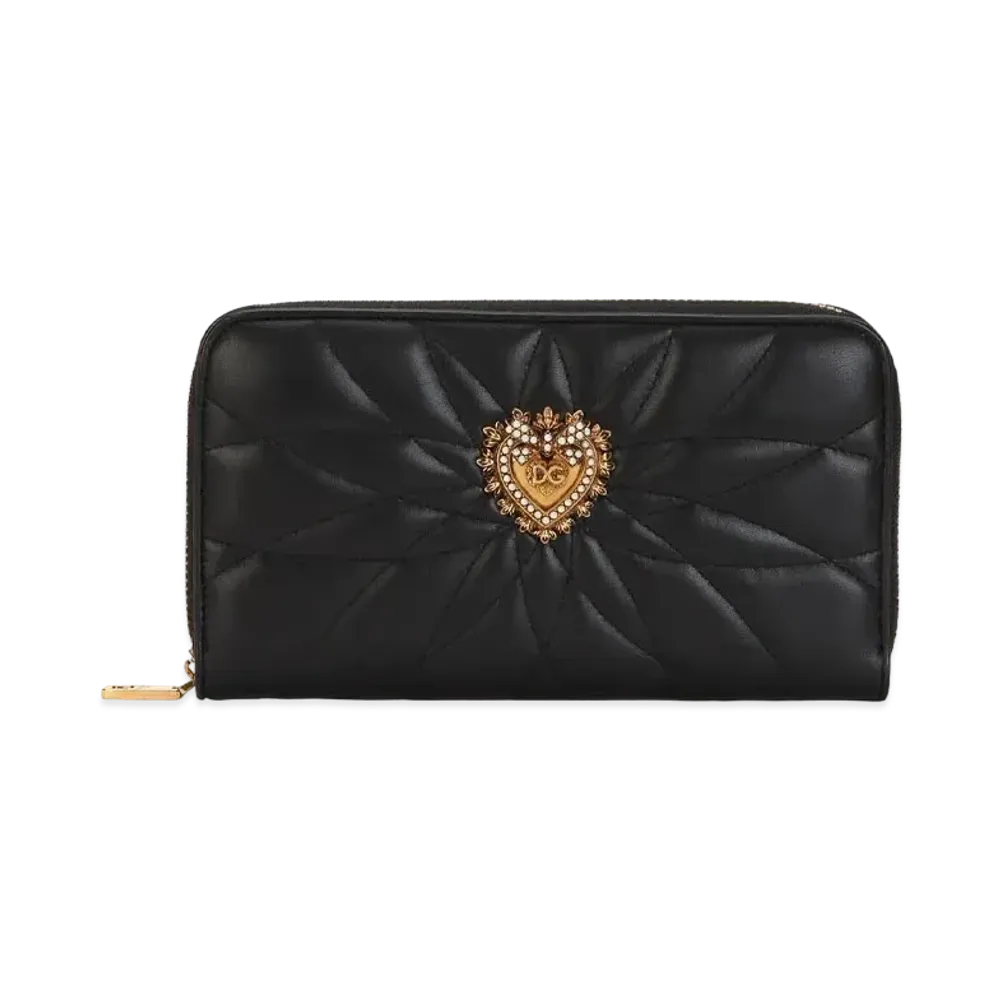 Dolce&Gabbana Devotion Zip Around Wallet "Black"