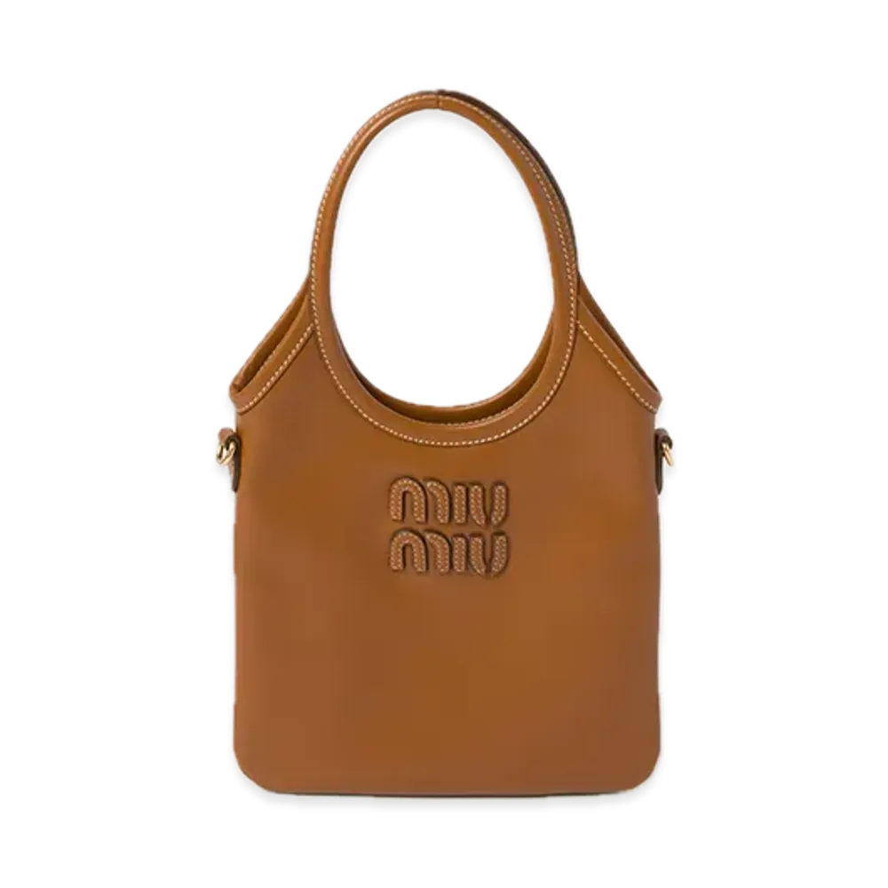 MIU MIU Ivy Leather Handbag "Brown"