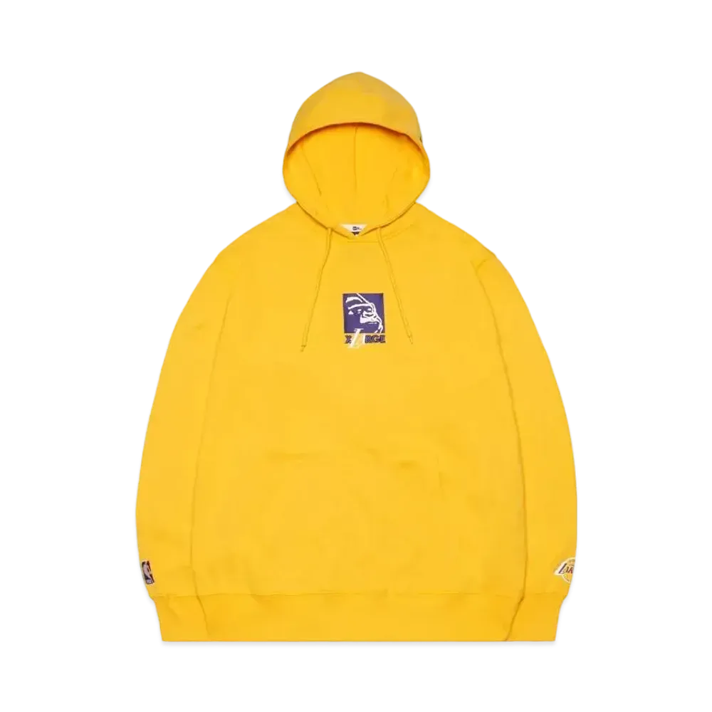 XLARGE x New Era x NBA LAKERS MIX LOGO PULLOVER HOODED SWEAT "Yellow"