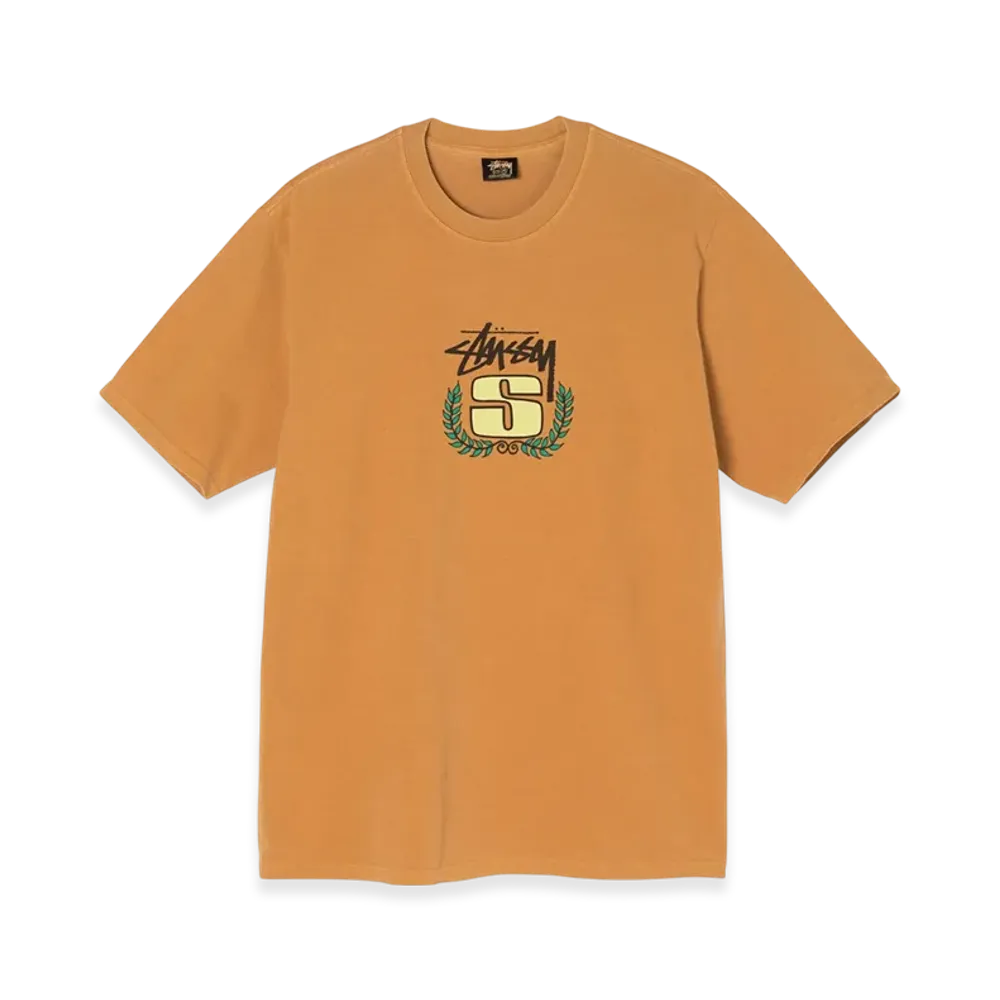 Stussy S Wreath Pigment Dyed Tee "Copper"