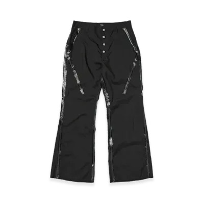 THUG CLUB Seam Sealed Taped Line Pants "Black"