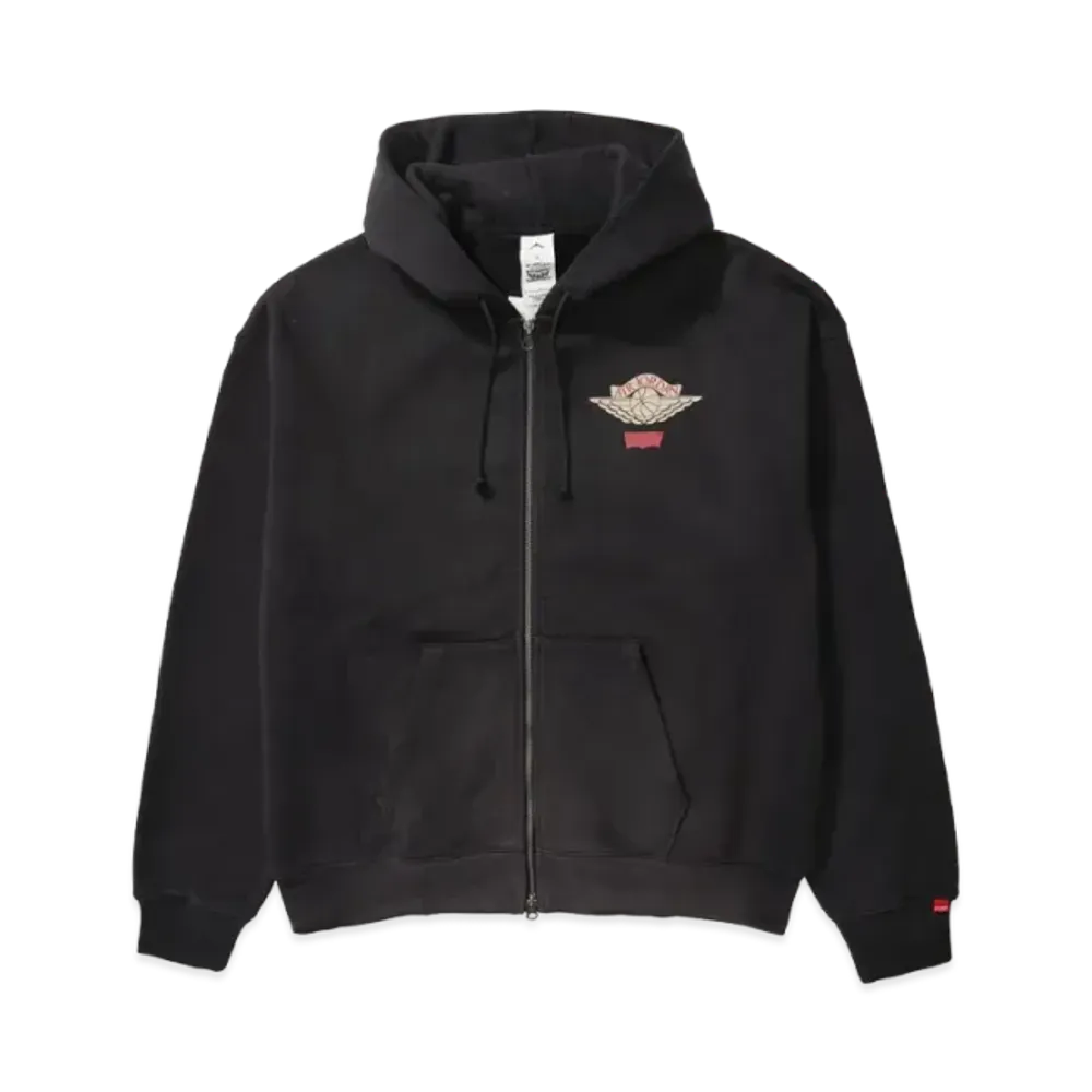 Nike Jordan x Levi's Heavyweight Fleece Zip Hoodie "Black" (Asia Size) IM6735-010