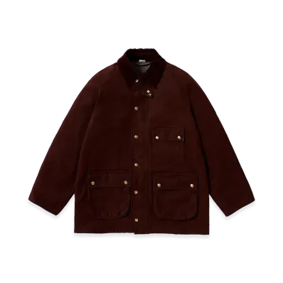 A.PRESSE Vintage Silk Hemp Riding Oiled Jacket "Burgundy"