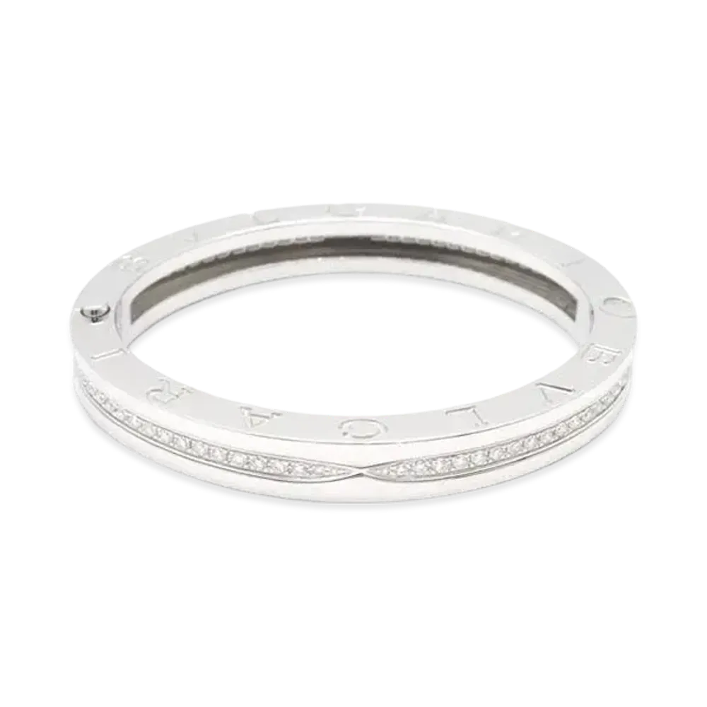 BVLGARI B.Zero1 Bracelet Pave Diamond 18K "White Gold"