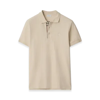 Burberry Cotton Polo Shirt "Clam Beige"