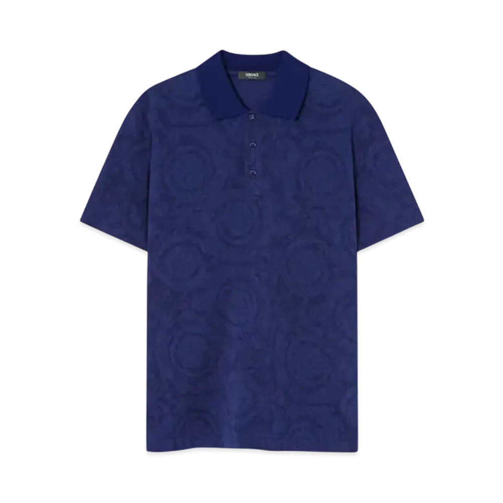 Versace Barocco Polo Shirt "Blue"