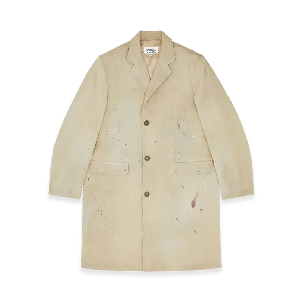 MM6 Maison Margiela Men's Painted Suit Jacket "White"
