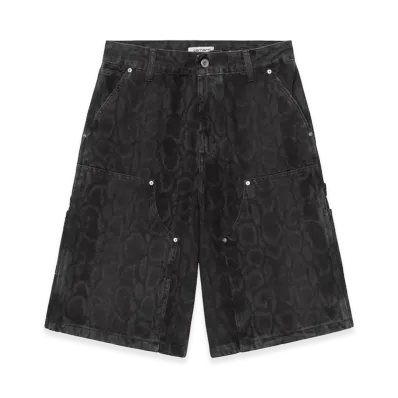 Carhartt WIP Women's Snake Nixon Double Knee Short "Snake Camo/Black(Heavy Stone Wash)"