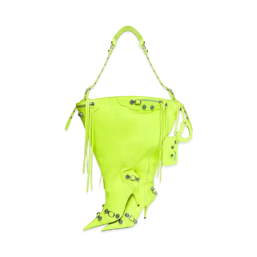 BALENCIAGA Le Cagole Boot Bag Fluo "Neon Yellow"
