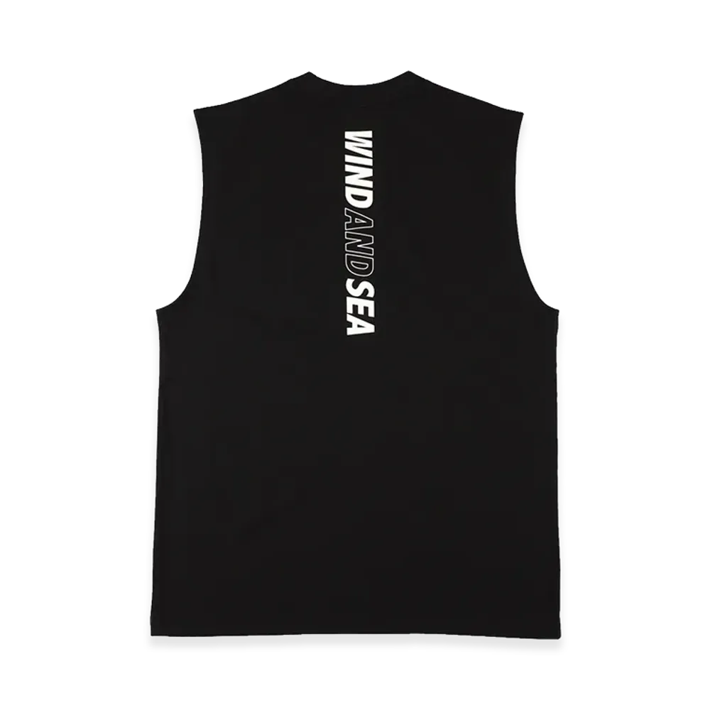 WIND AND SEA Tech No Sleeve Tee "Black"