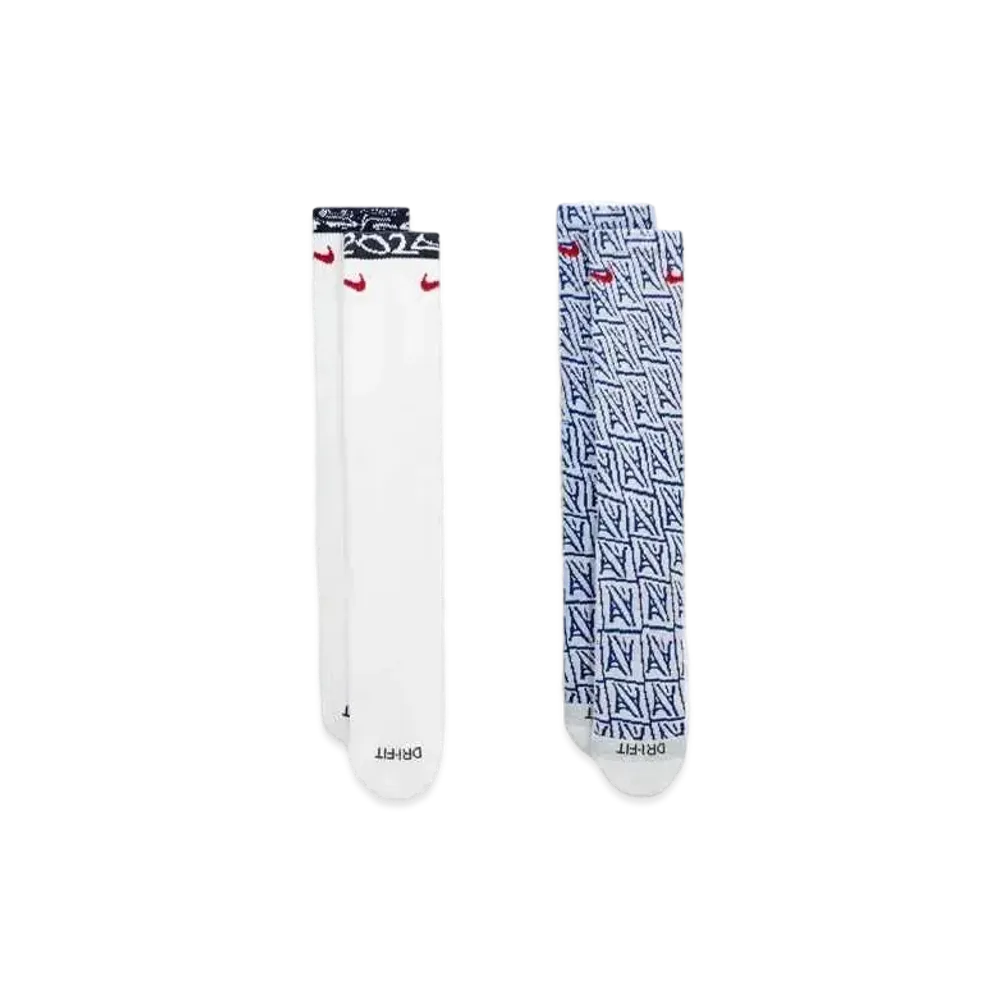 Nike SB FederationKit & Agnostic Collection USA Everyday Cushion Socks (2pairs) "White Old Royal/White Obsidian"