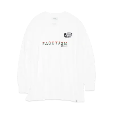 FACETASM HANDYCAM LONG SLEEVE TEE "WHITE"