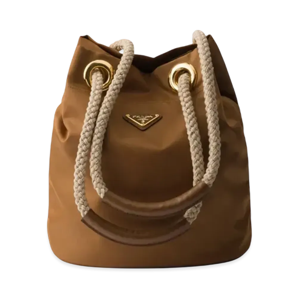 PRADA Mariner Re-Nylon Small Bucket Bag "Brandy"