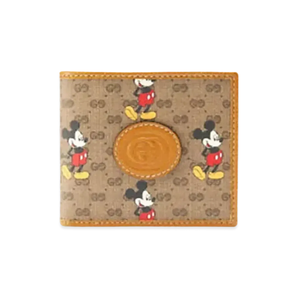 GUCCI x Disney GG Supreme Mickey Mouse Mini Wallet "Beige"