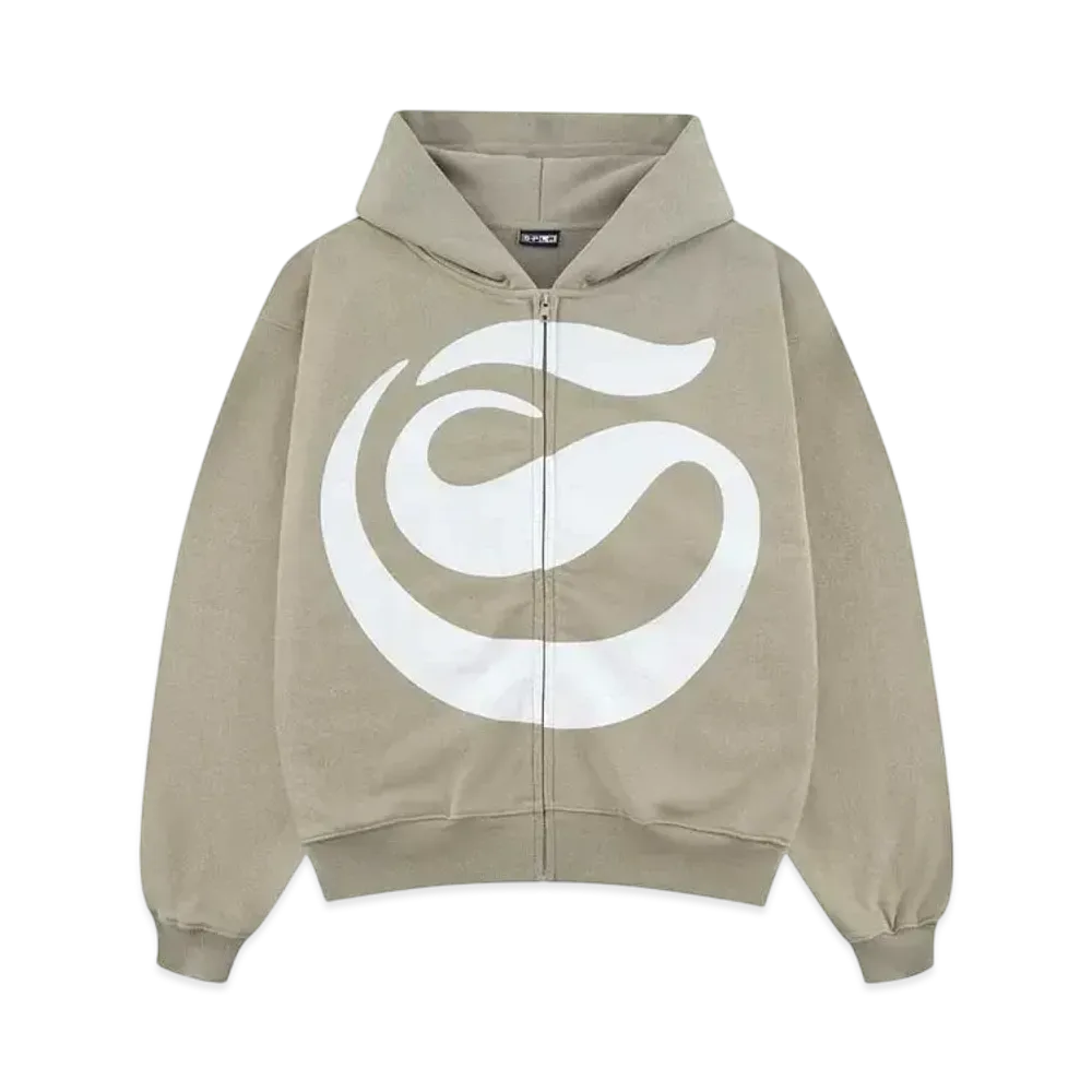 SPLR Huge S Logo Zip Hoodie "Khaki"