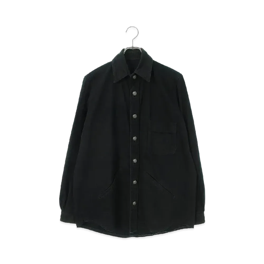 Chrome Hearts Back Cross Patch Coverall Denim L/S Shirt "Black"