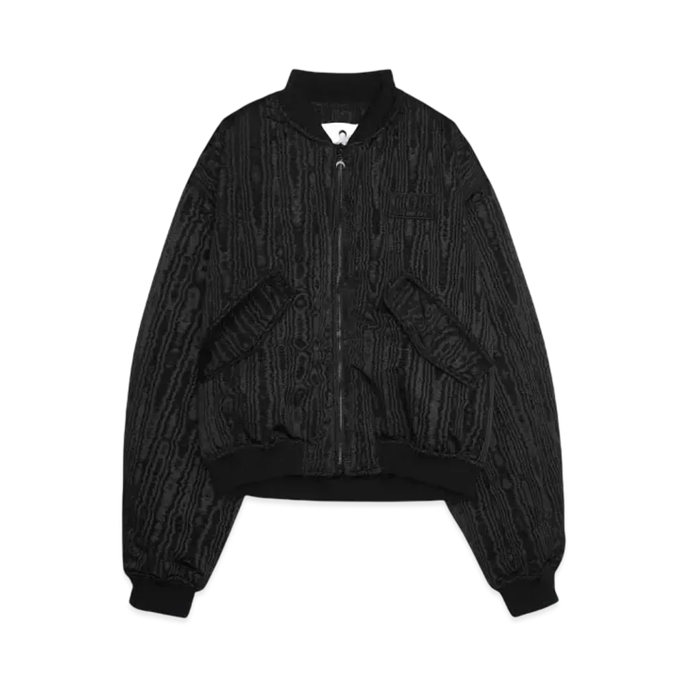 Marine serre RECYCLED MOIRE BOMBER JACKET "BLACK"