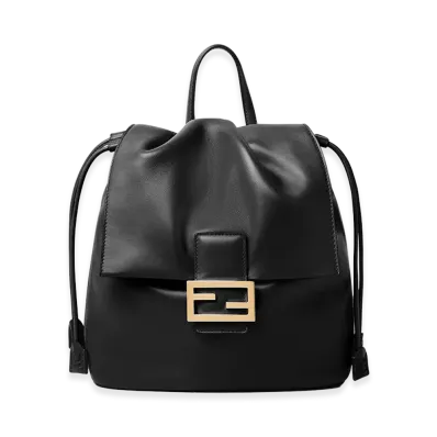 FENDI Women's Leather Backpack "Black"