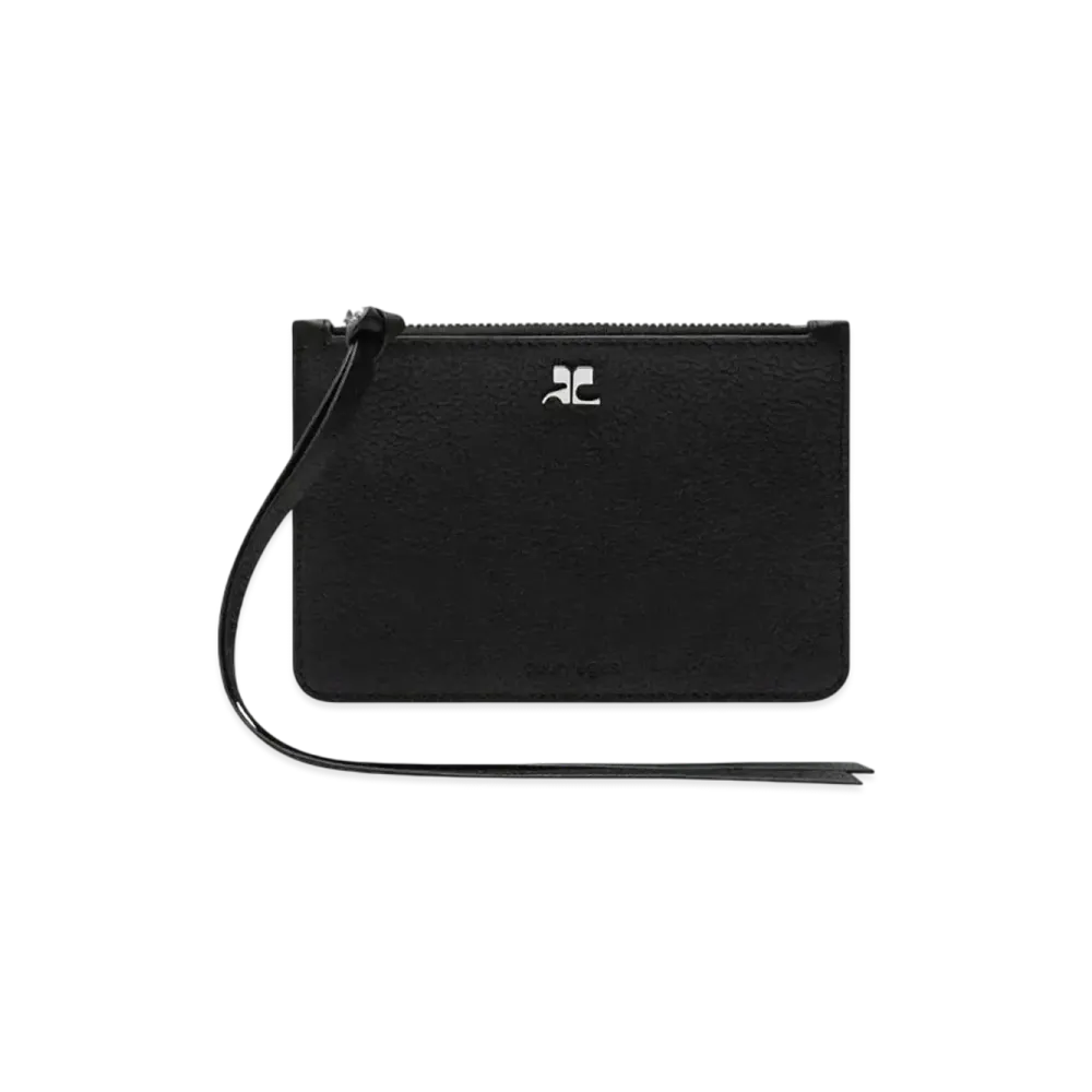 Courreges Ac Grained Leather Purse "Black"