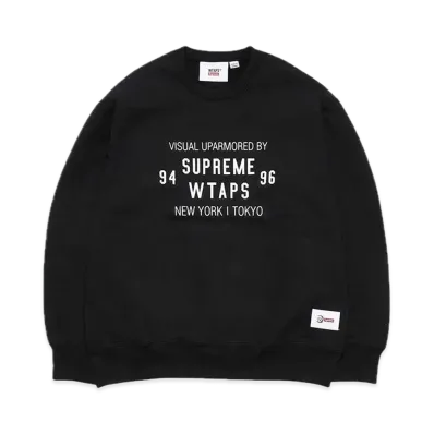 Supreme x WTAPS Crewneck "Black" 21274SPD-CSM03S