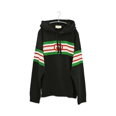 GUCCI Men's GG Logo Hoodie "Black"