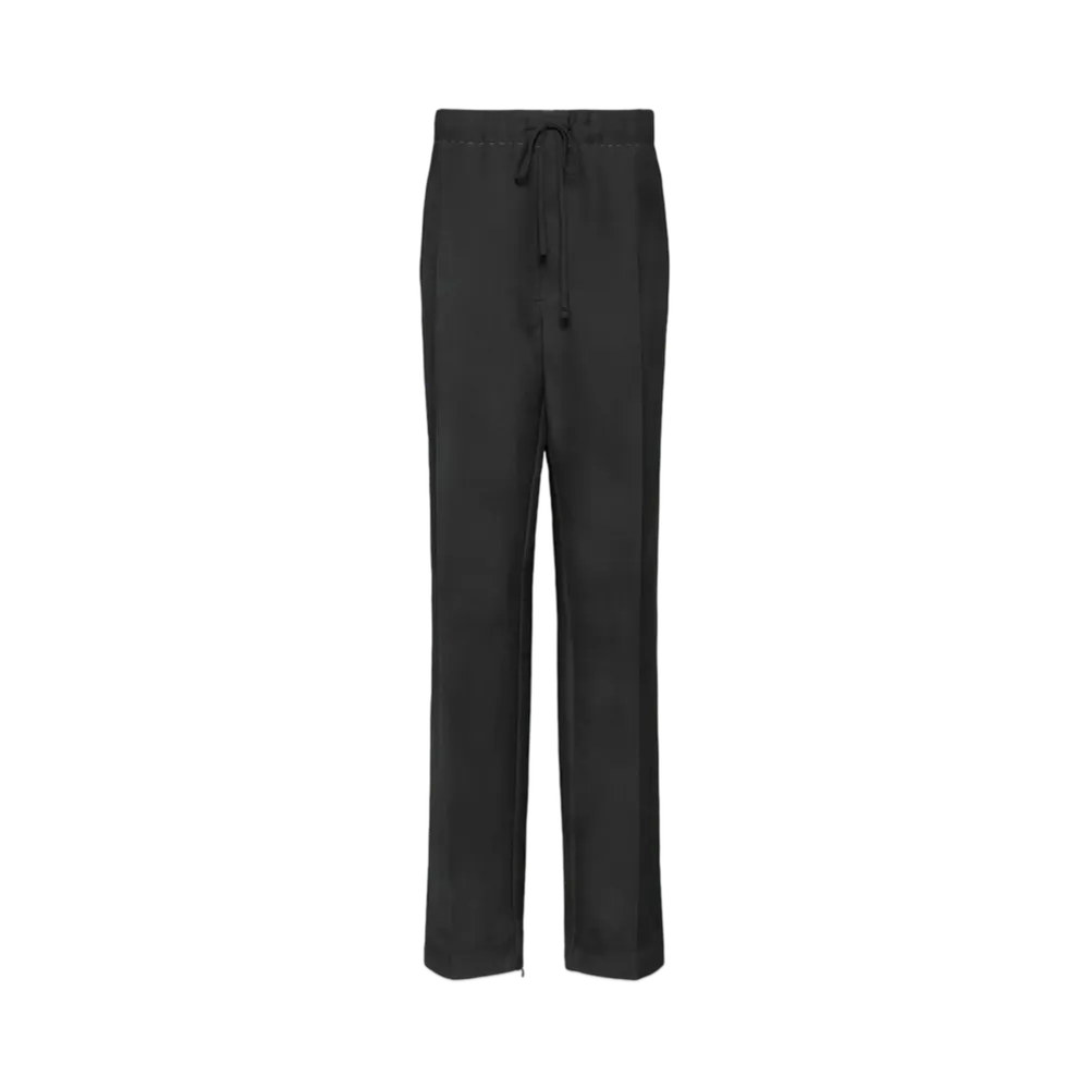 Maison Margiela Women's Wool Mohair Trousers "Dark Avion"