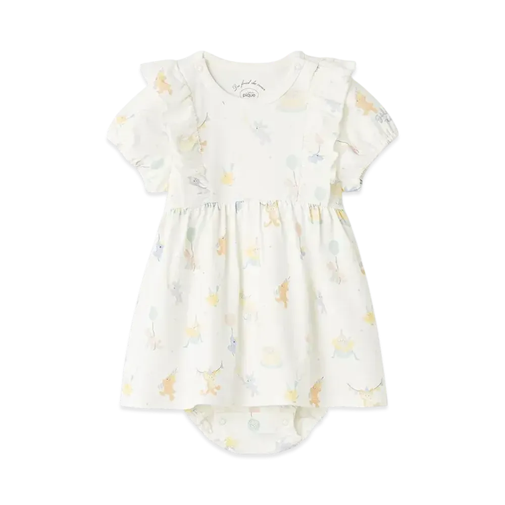 GELATO PIQUE Baby Anniversary Pattern Romper "Off White"
