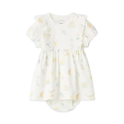 GELATO PIQUE Baby Anniversary Pattern Romper "Off White"