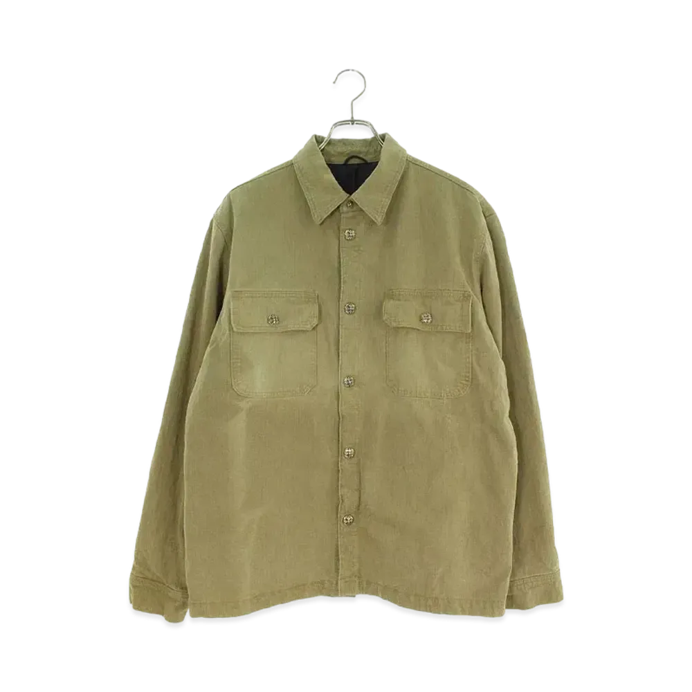 Chrome Hearts Work Dog Herringbone Filling Check L/S Shirt "Khaki"