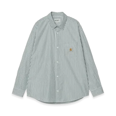 Carhartt WIP L/S Daldry Shirt Daldry Stripe "Office Blue/Wax"