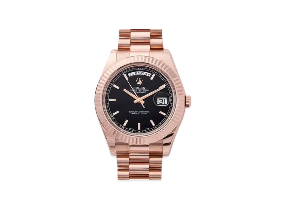 ROLEX Daydate II "Black/Yellow Gold"