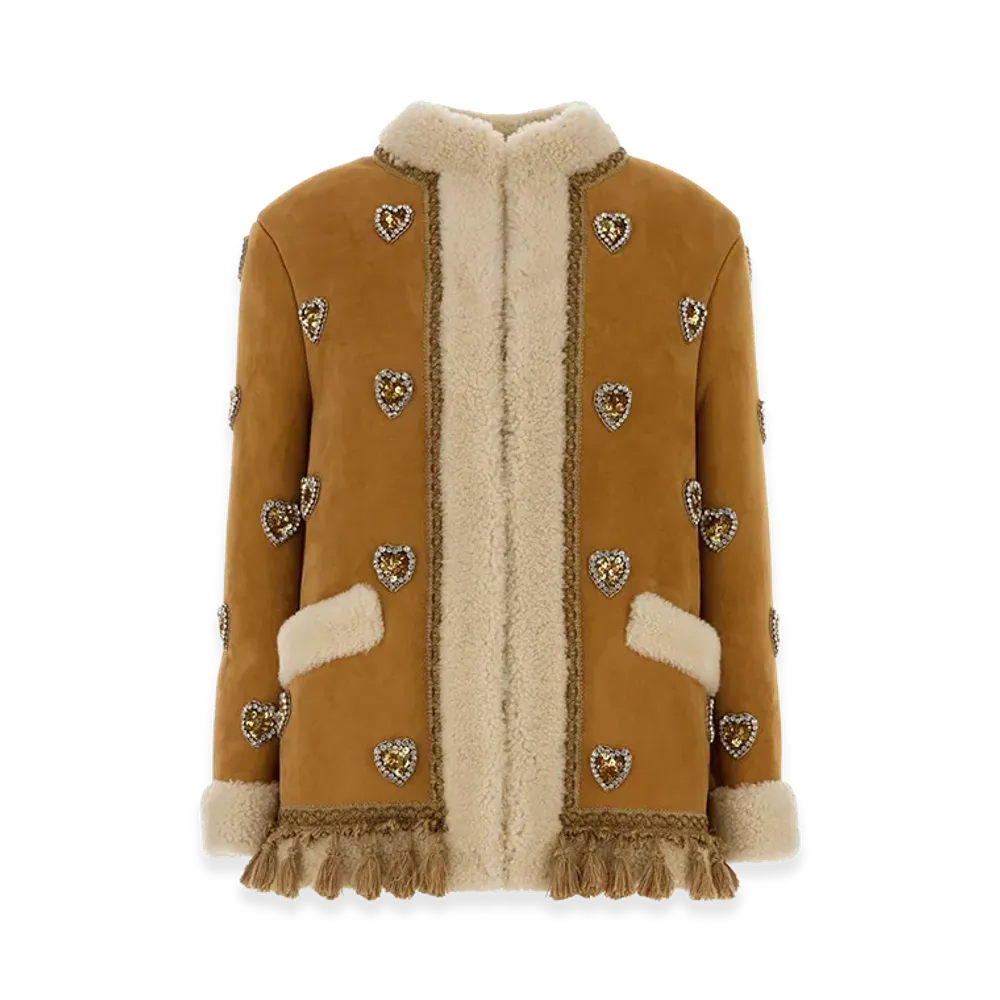 Valentino Women's Shearling Jacket "Camel"