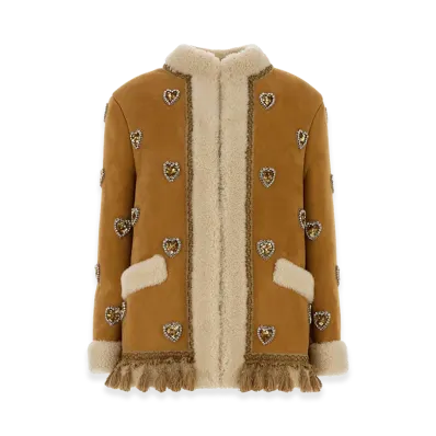 Valentino Women's Shearling Jacket "Camel"