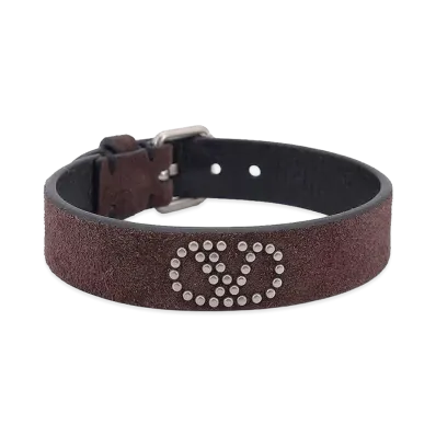 Valentino Leather Bracelet "Dark Brown"