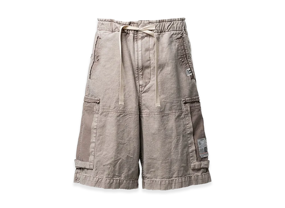 Maison MIHARA YASUHIRO Cotton Satin Cargo Shorts "Light Gray"
