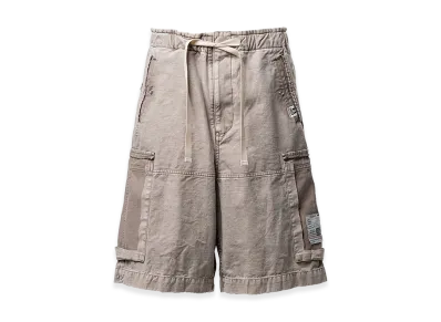 Maison MIHARA YASUHIRO Cotton Satin Cargo Shorts "Light Gray"