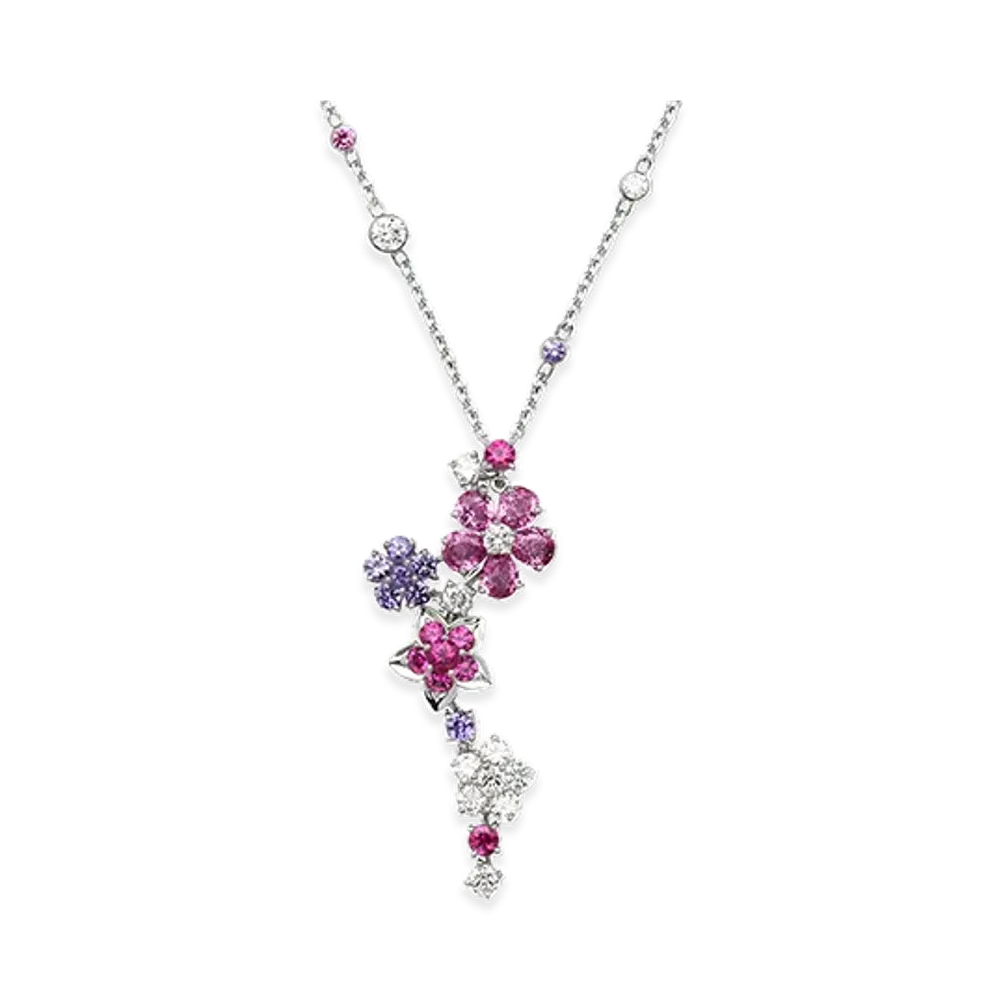 Van Cleef & Arpels Folie des Pres pendant "18K White gold/Sapphire/Diamond"